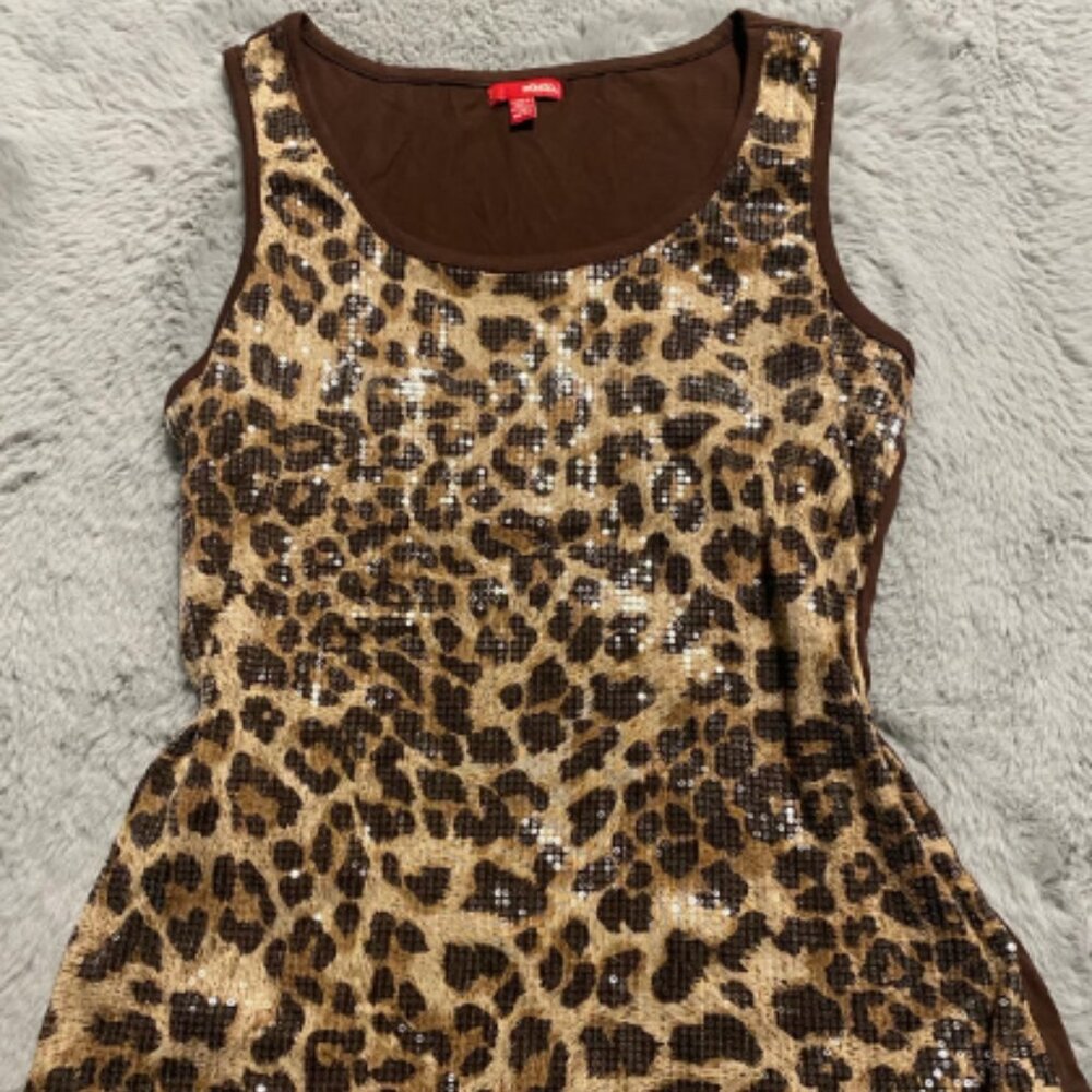 Y2K sequence leopard print tank top